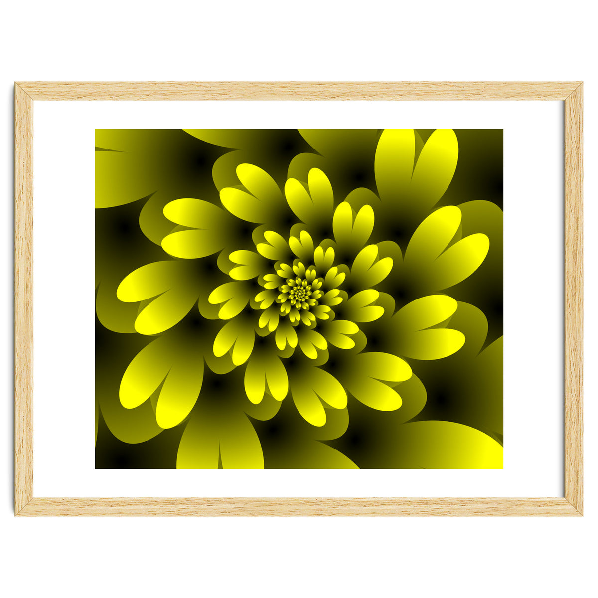 Yellow Floral Satin Wallpaper