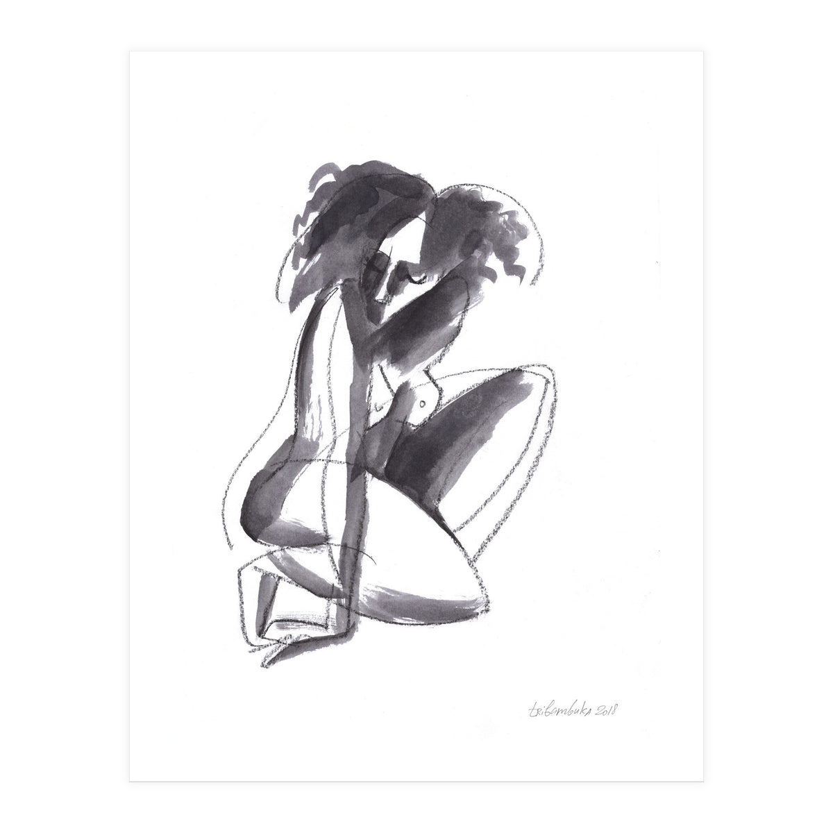 Sitting Nude (Print Only)