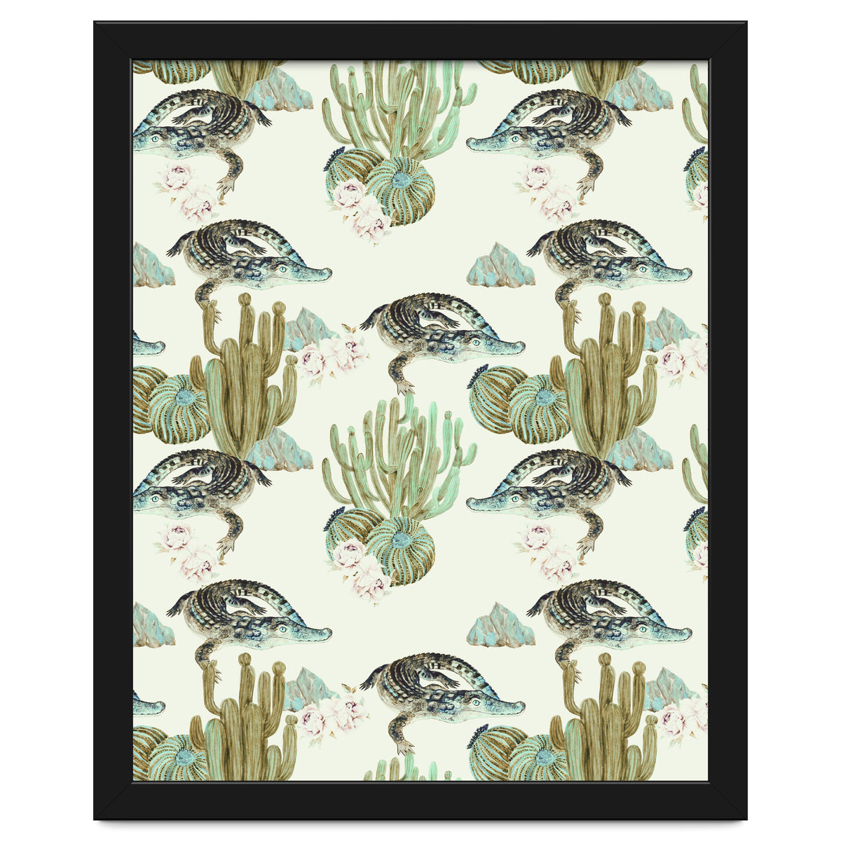 Crocodile pattern on the cactus