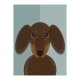 Mid Century Geometric Dachshund Dog (Print Only) thumbnail