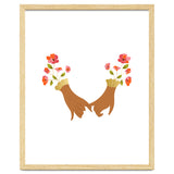 I Pinky Promise | Valentine's Day Love Friendship | Floral Botanical Join Hands Forever thumbnail