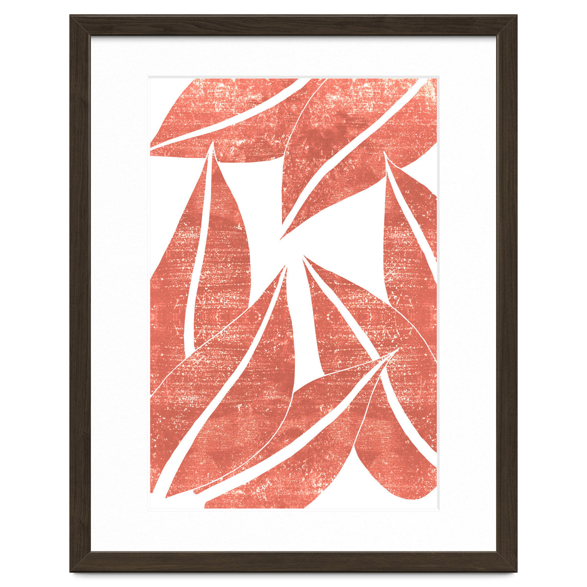 Abstract Terracotta Leaves 1 - Burnt Orange