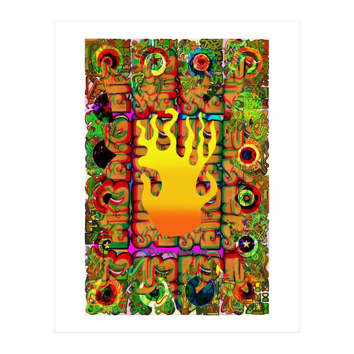 Fuego Y Graffiti 6 (Print Only)