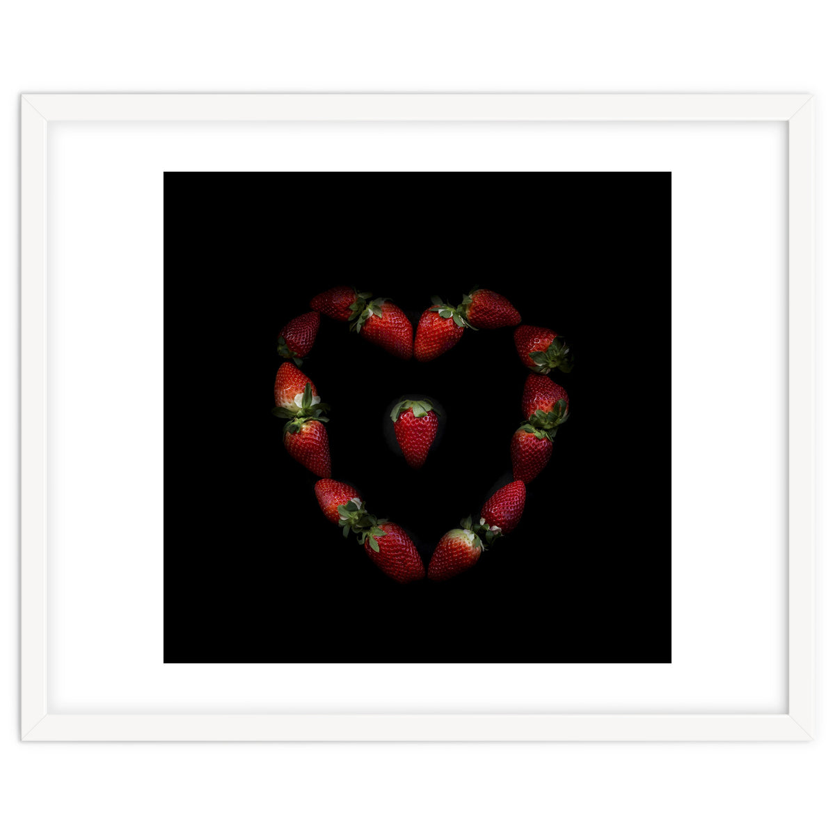 Heart of strawberries