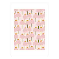 Pastel Pink Flower Pattern  (Print Only)