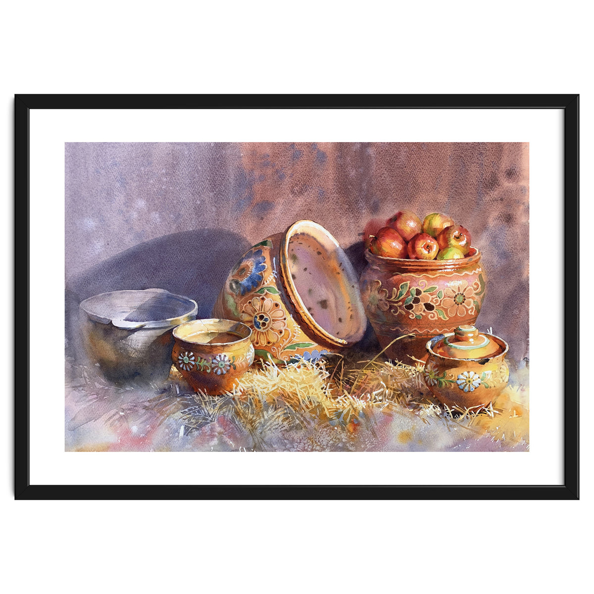 Sunny still life with straw