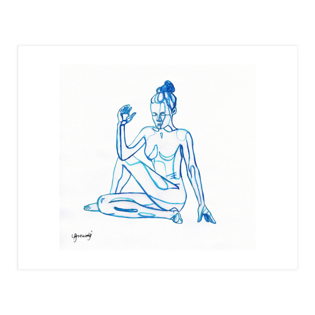 Ardha Matsyendrasana (Print Only)
