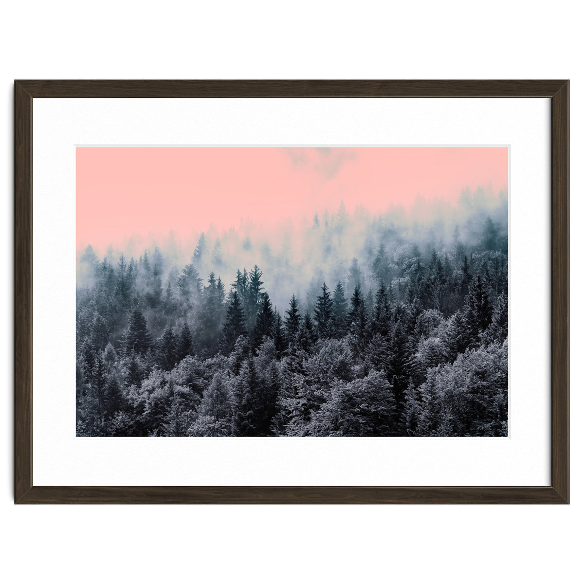 Forest in gray and pink