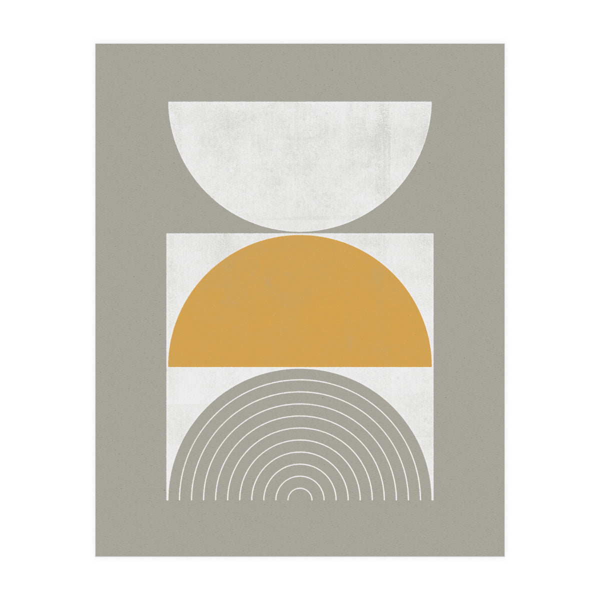 Mid-Century Modern No.29 - Woodblock Print (Print Only)