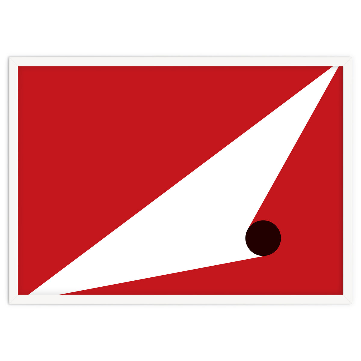 Geometric Shapes No. 71 - red, white & black