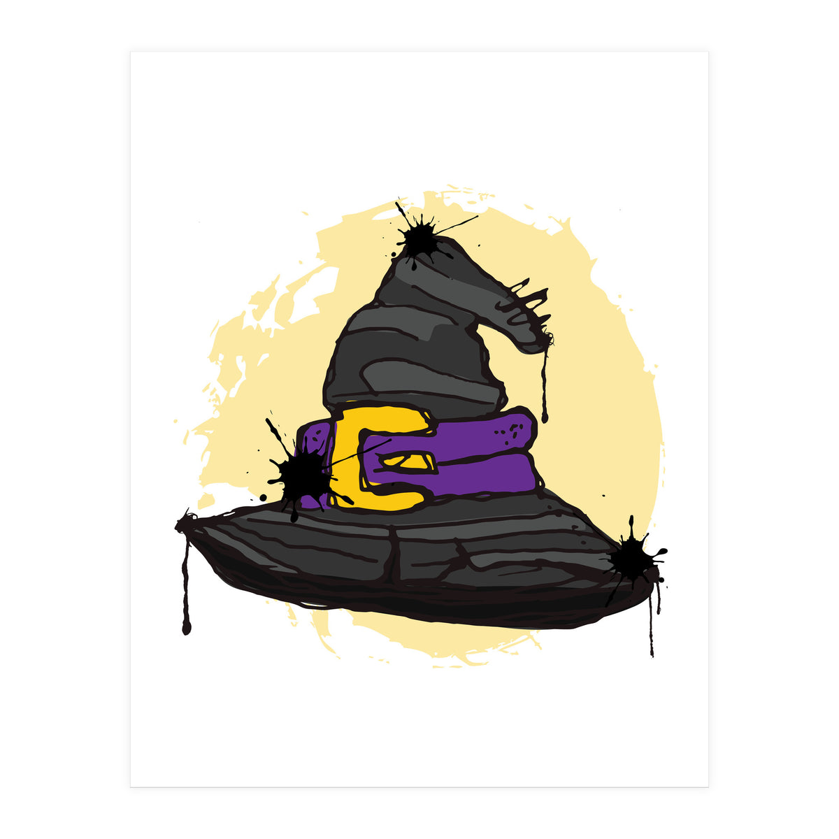 Grey Witch Hat Sketch (Print Only)