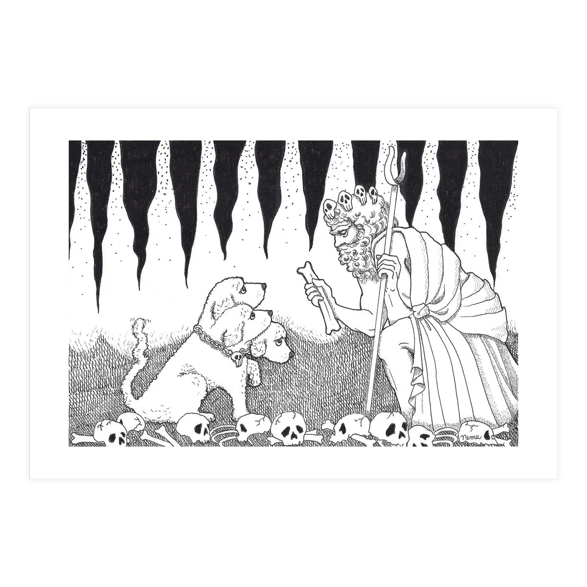 Cerberdoodle (Print Only)