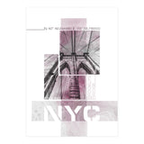 NYC Brooklyn Bridge Details | pink marble (Print Only) thumbnail