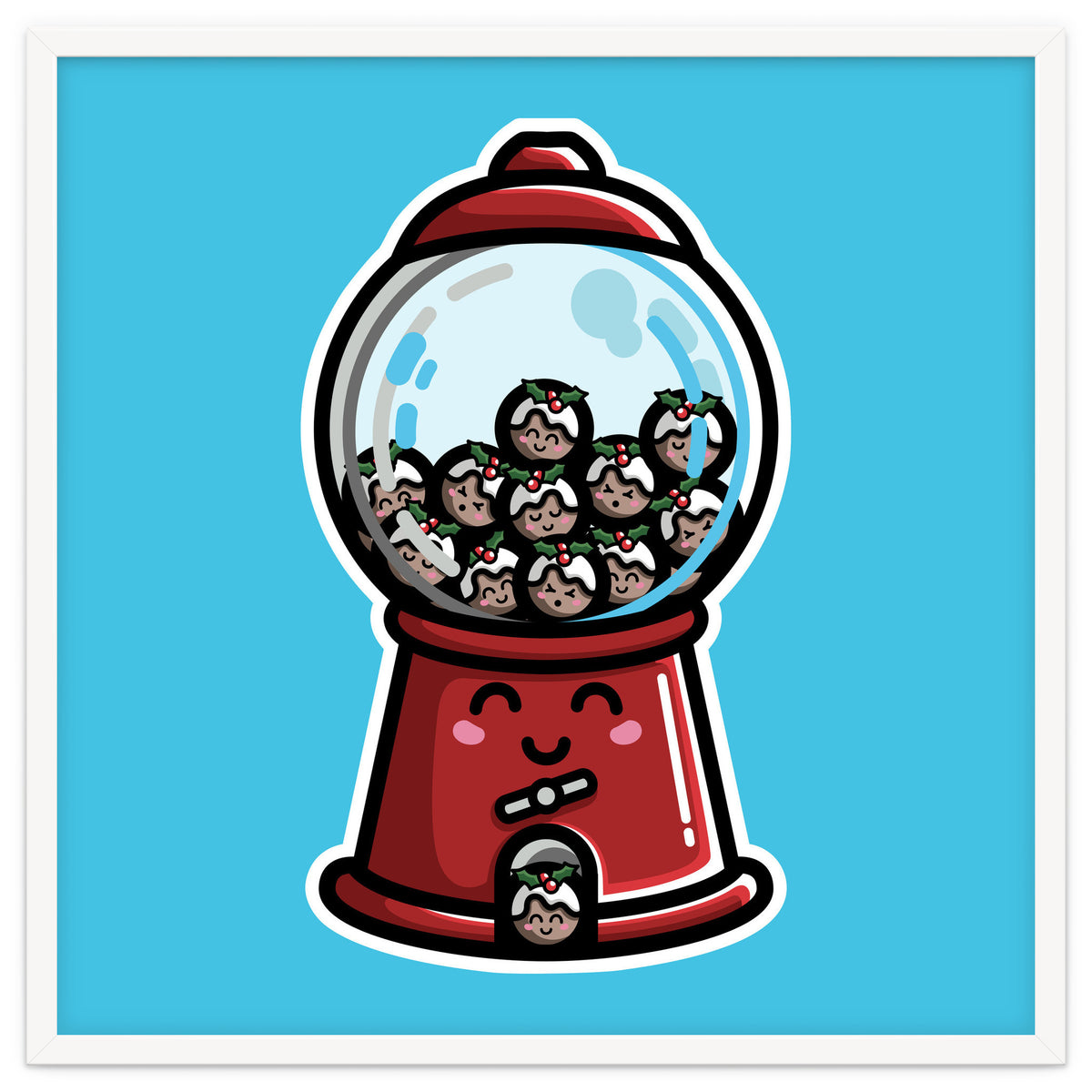 Kawaii Cute Christmas Pudding Gumball Machine