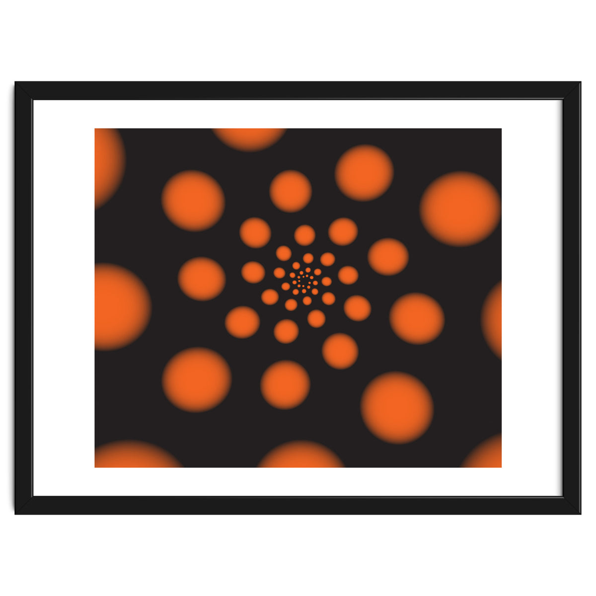 Orange Spiral Dots