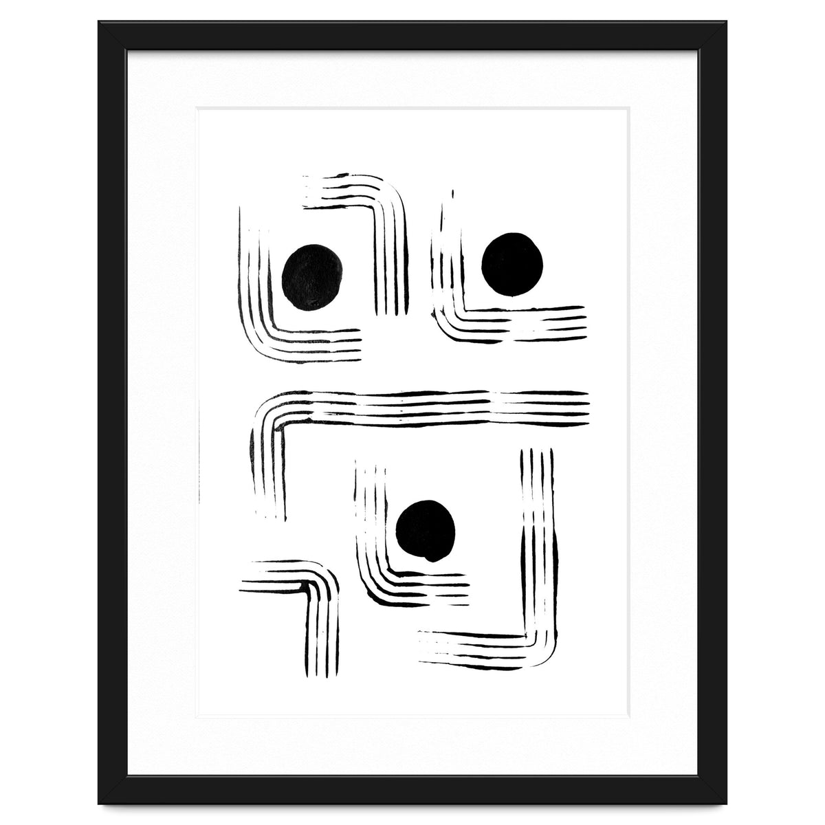 Mid-century Modern Monochrome Print #2