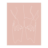 hot girl nude line pink (Print Only) thumbnail