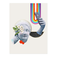 Greek Goddess Rainbow Selfie By Pear (Print Only)