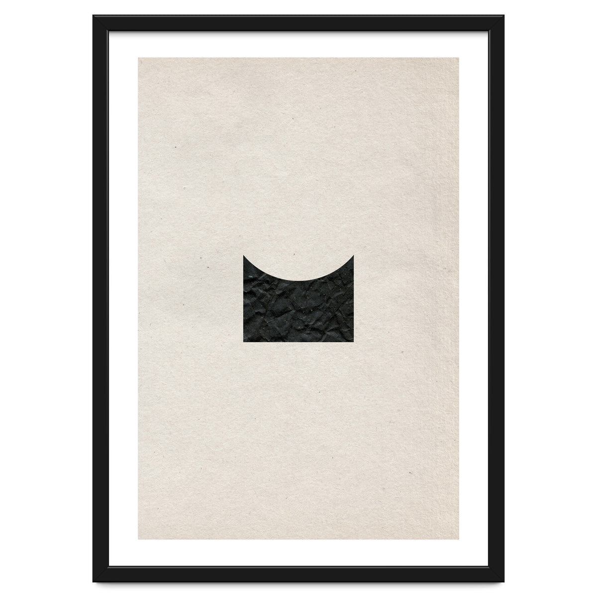 Cut black shape on grey