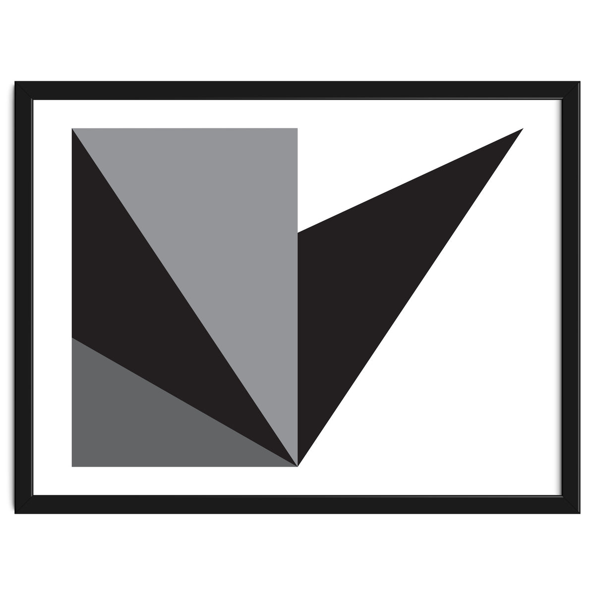 Geometric Shapes No. 76 - black, white & grey