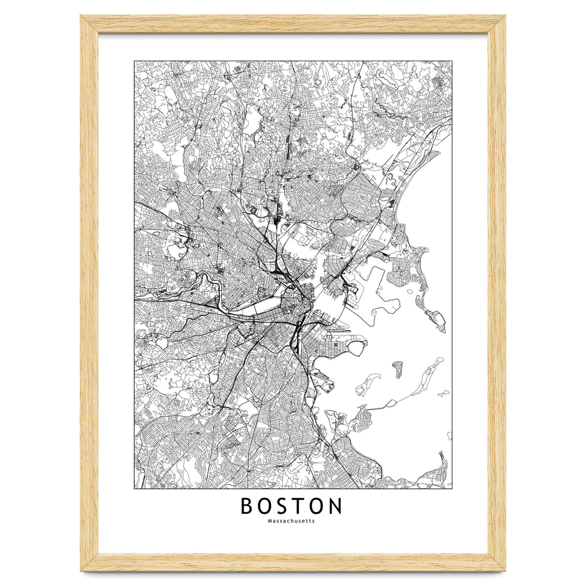Boston White Map
