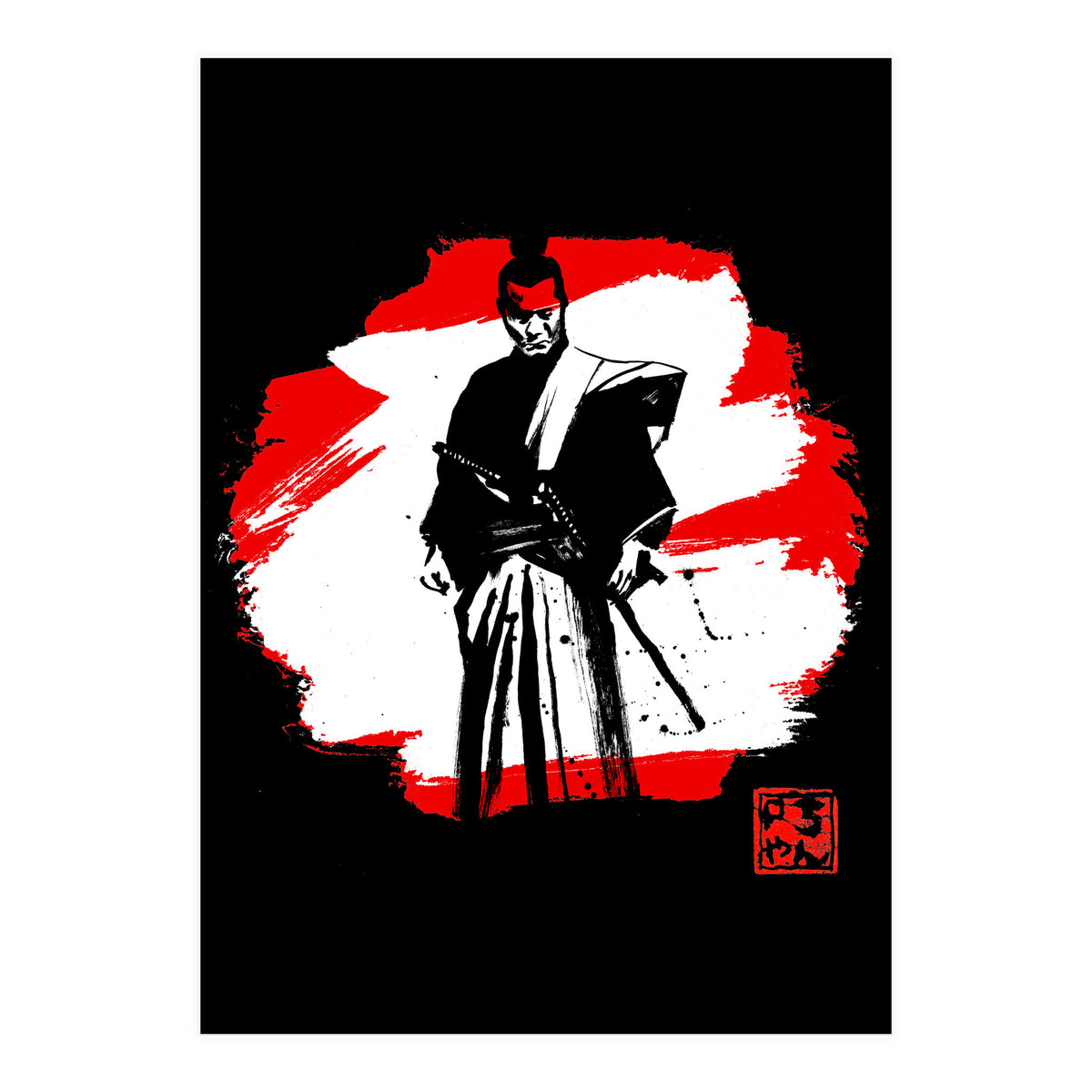 Samurai In Red 02 (Print Only)