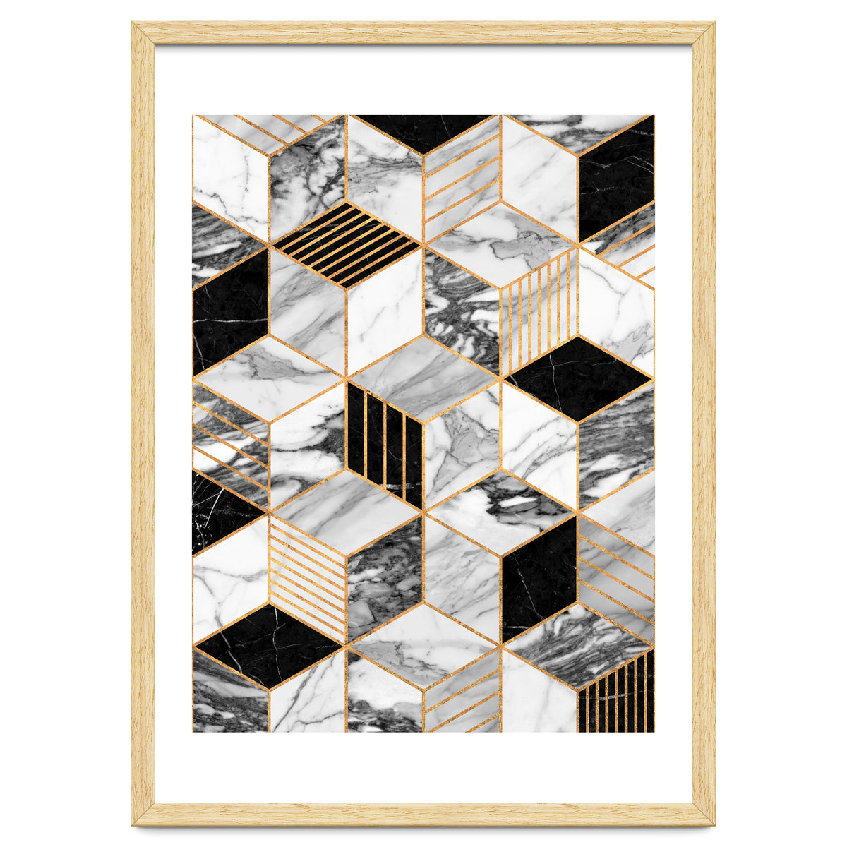 Marble Cubes 2 - Black and White