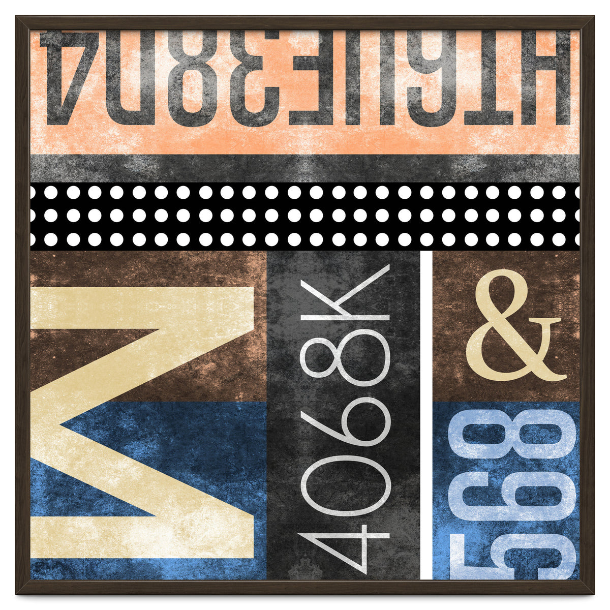 Typographic Industrial Abstract - M