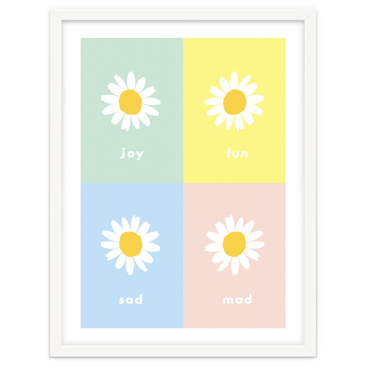 emotions - colorful - pop flower - joy - mad- sad - fun