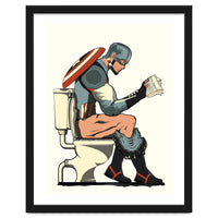 Captain America on the Toilet, funny bathroom humour