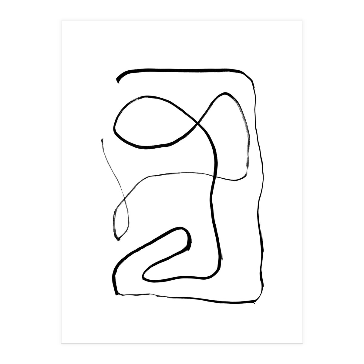 Mid-Century Line Art Print #2 (Print Only)