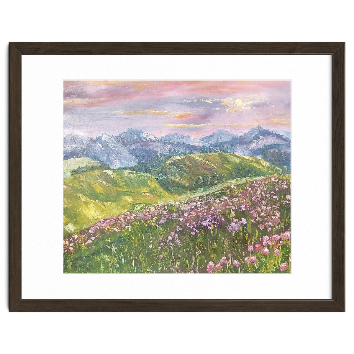 Sunset in the mountains