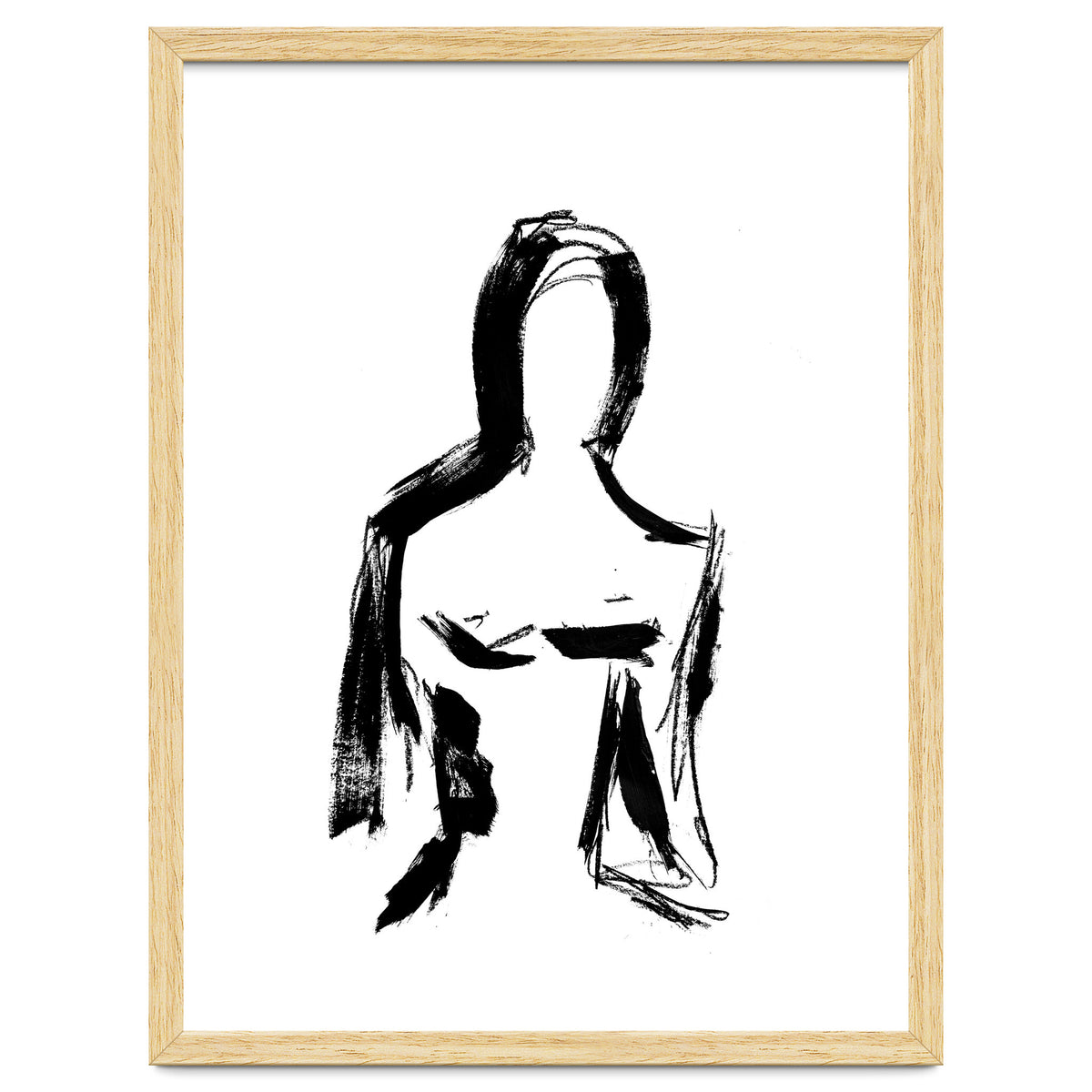 Abstract Monochrome Female Figure
