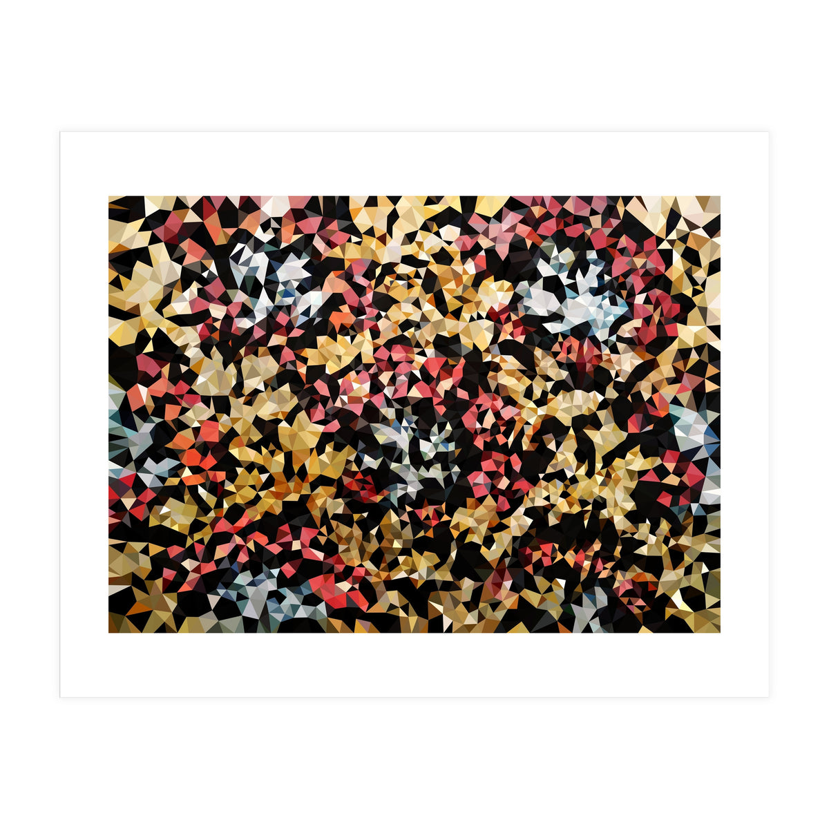 Floral Gold Geometric (Print Only)