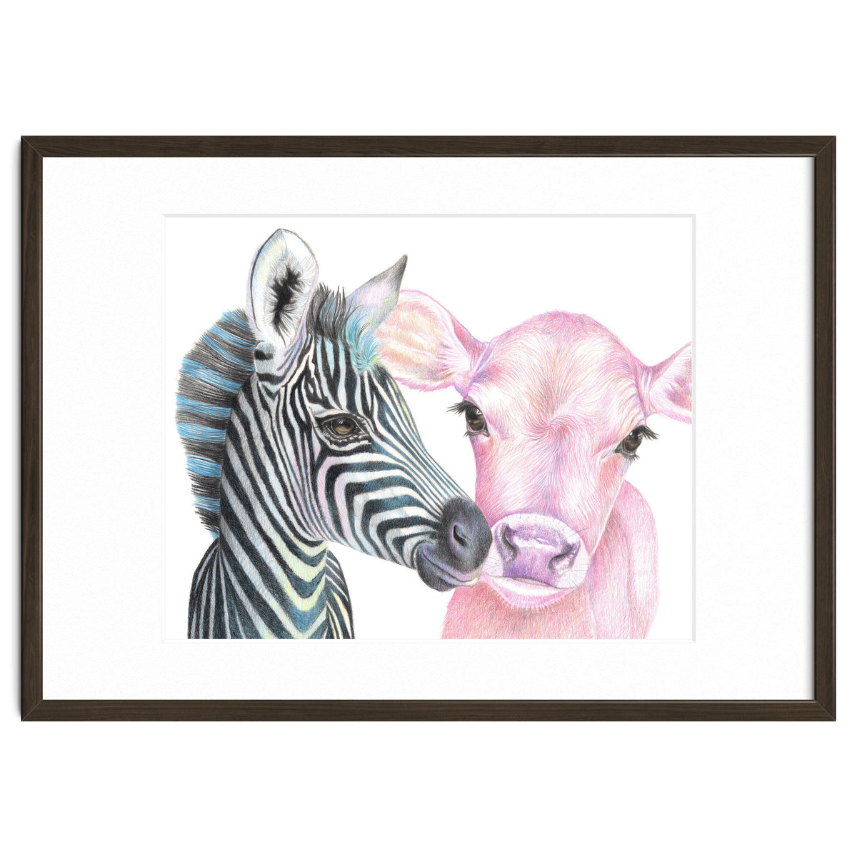 Zebra and Cow