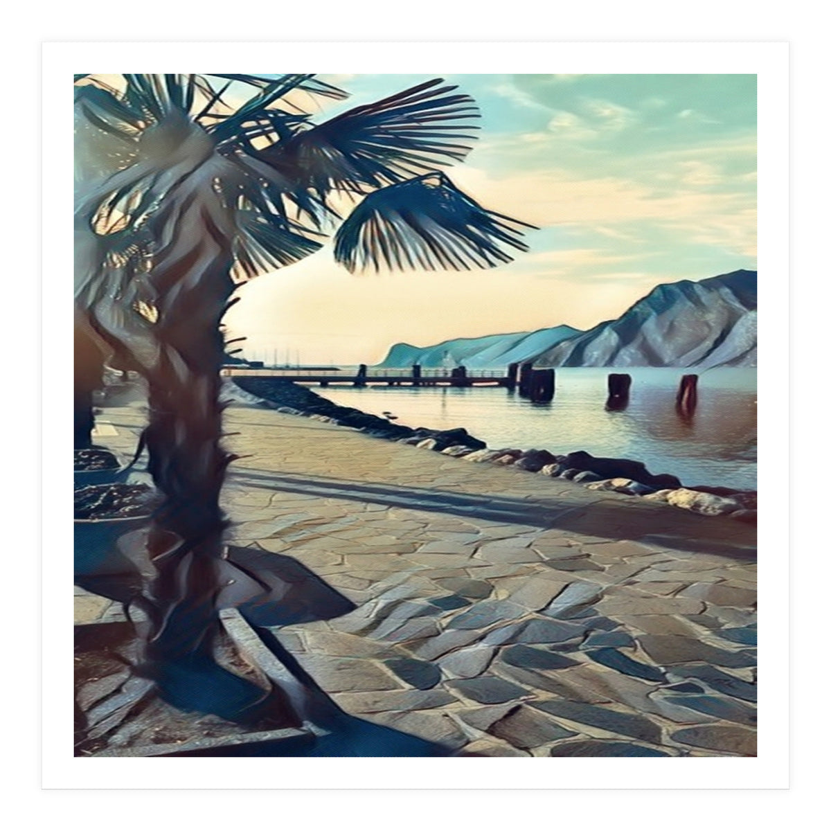 A walk on Lake Garda, Italy. (Print Only)