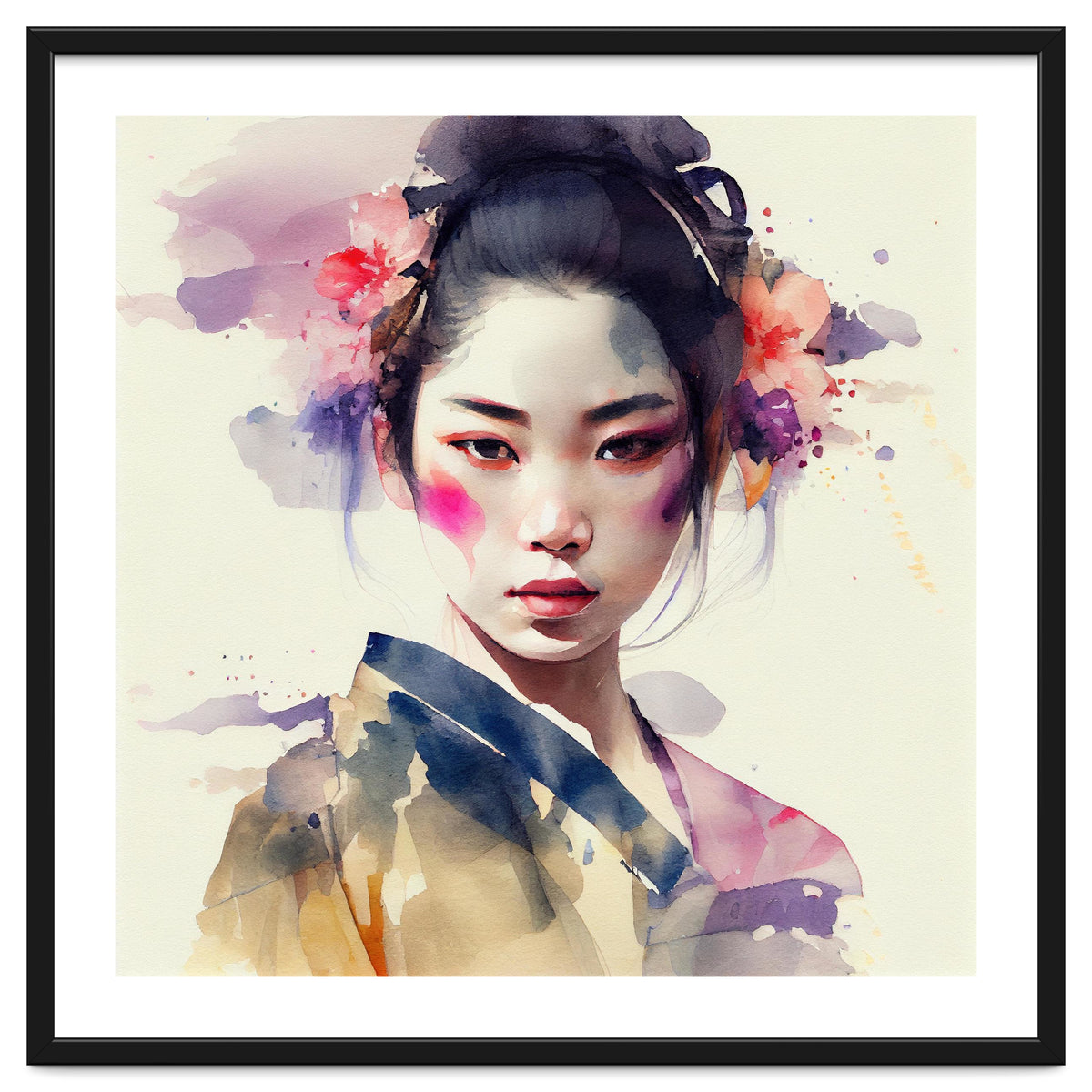 Watercolor Modern Geisha #6