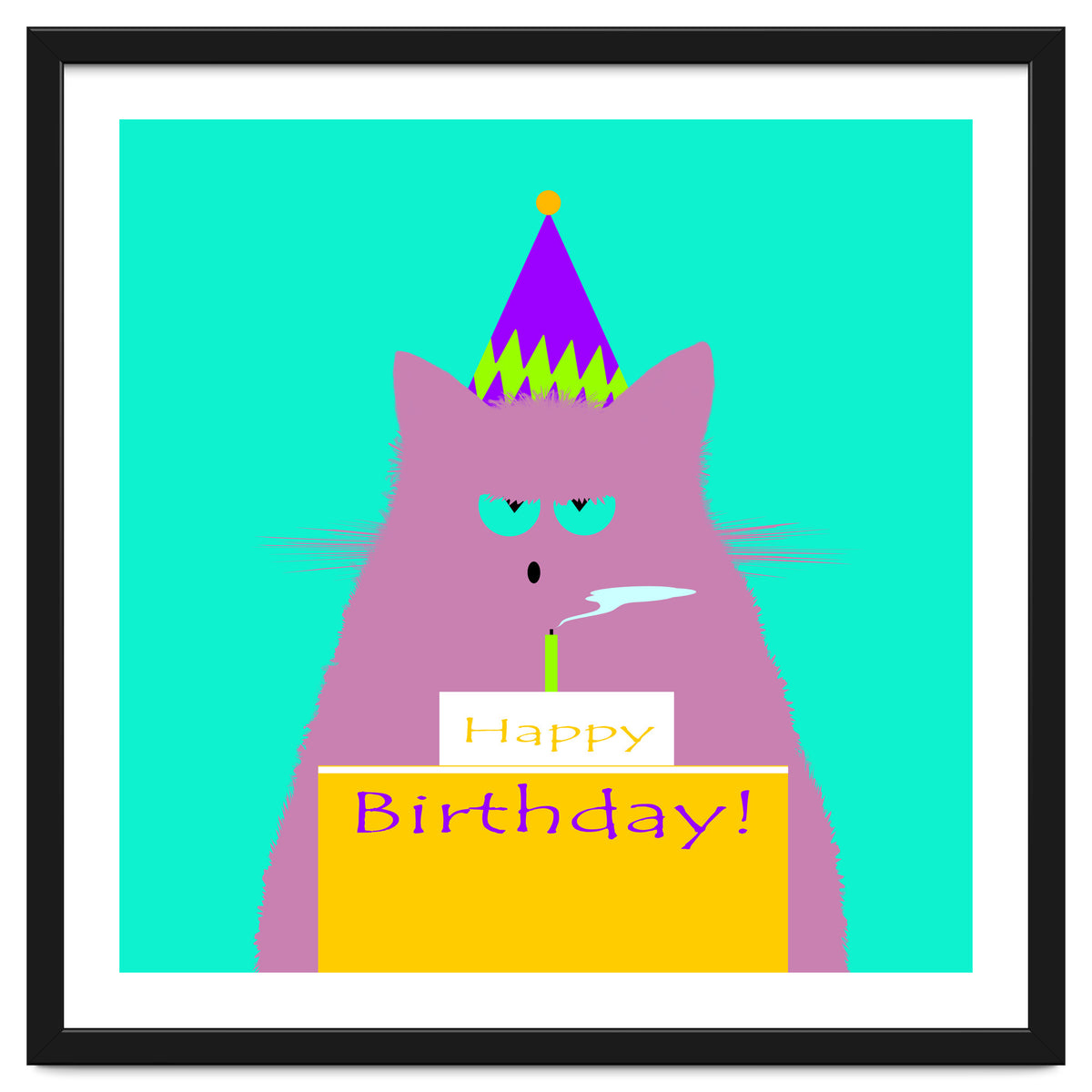 Birthday Lilac Cat