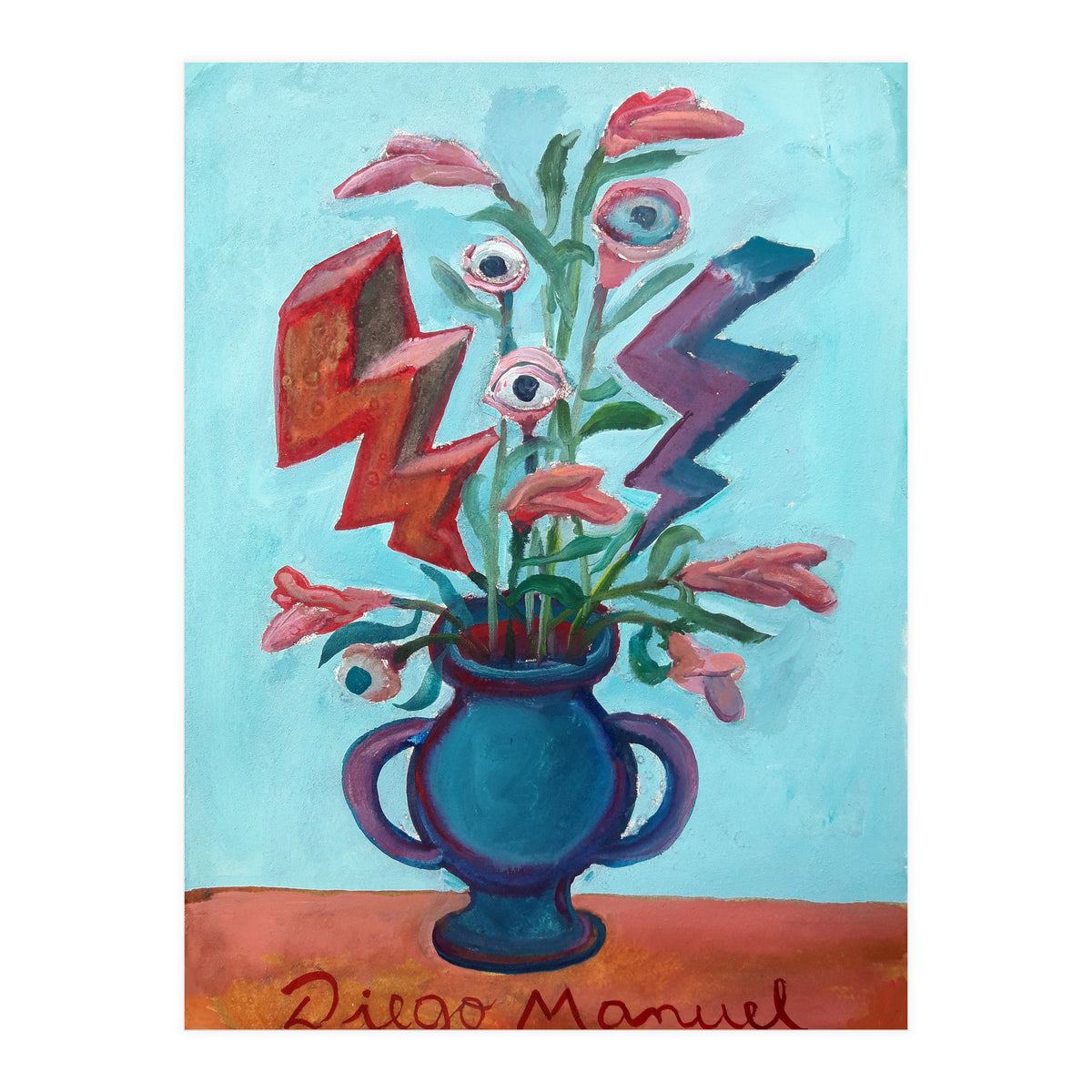 Florero Con Dos Rayos (Print Only)