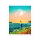Woman With Birds  (Print Only) thumbnail
