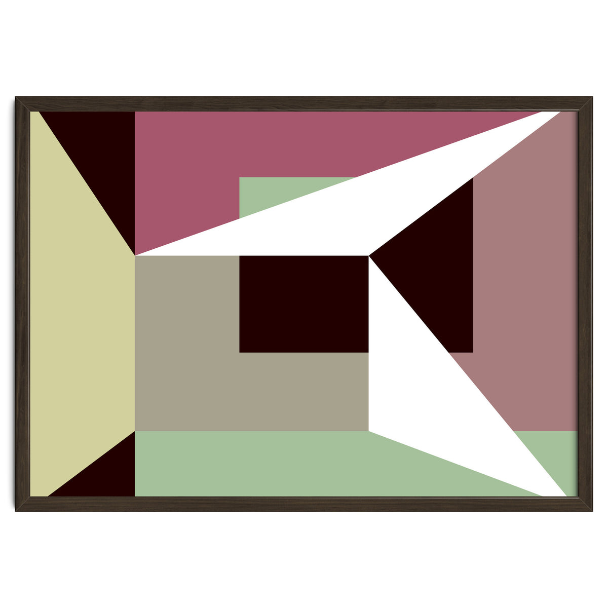 Geometric Shapes No. 26 - green & purple