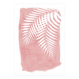 Palm Leaves On Pink (Print Only) thumbnail