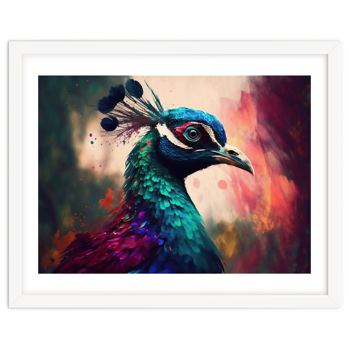 Peacock Bright Modern Painting