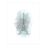 Watercolor Art Eiffel Tower | turquoise (Print Only) thumbnail