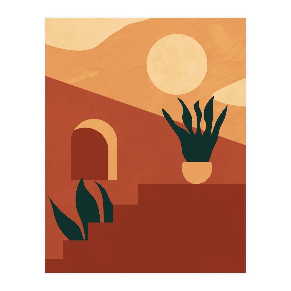 Boho  Desert Terracotta Print (Print Only)