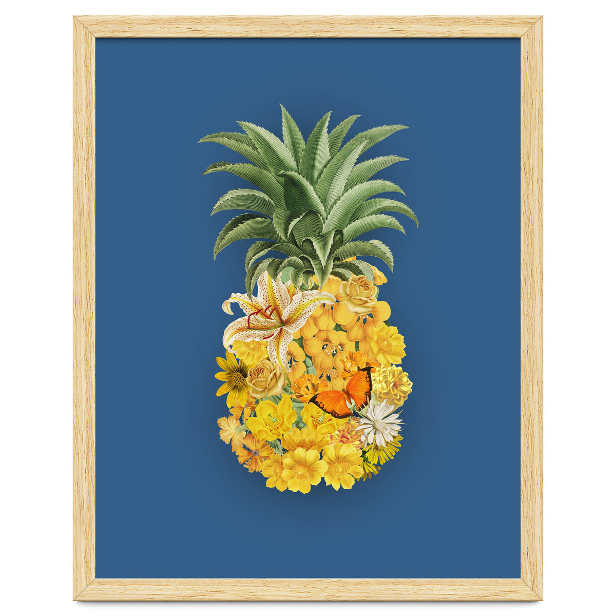 Pineapple Floral Blue