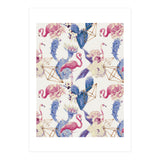 Flamingos, geometric and flowers 02 (Print Only) thumbnail