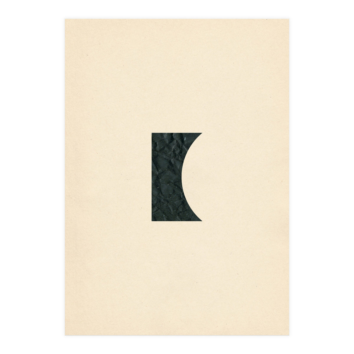 Cut black shape on beige (Print Only)