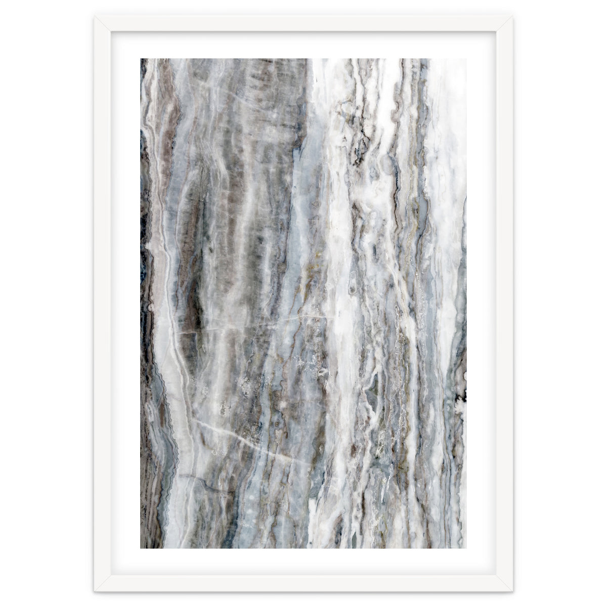 Marble Landscape II Blue and White