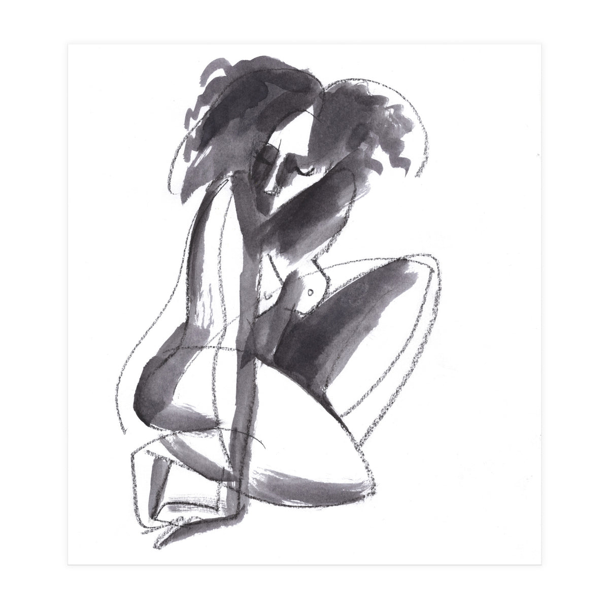 Sitting Nude (Print Only)